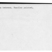 Index card with typed and handwritten information, sometimes including a sketch, of pottery from an excavation.