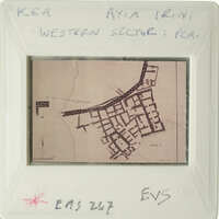 Map of an urban area with detailed street layout and buildings, possibly from a historical period.