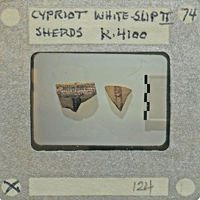 Two pottery fragments of white slip sherds K.4100.
