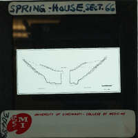 Inked drawing showing section plan of spring house in Ayia Irini.