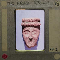 Terracotta head (K3.613) from front.