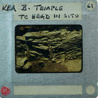 Terracotta figurine face as found the top K1.458.