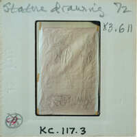 Slide of sketch of figurine.