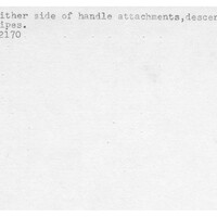 Index card with typed and handwritten information, sometimes including a sketch, of pottery from an excavation.