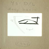A diagram illustrating an "Y/D" deep basin with annotations and measurements.