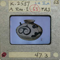 Photo of Piet de Jong drawing of vase K.2537.