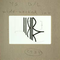 Black and white diagram on a slide with handwritten notes, possibly related to an engineering design.