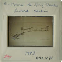 "Illustration of an entrance and restoration section on a white background with handwritten notes."