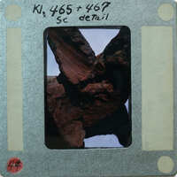 Detail of interior of terracotta figurine fragment.