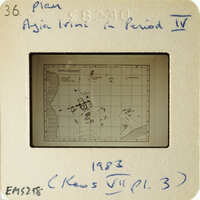 A map of an island with various structures and locations marked, dated 1983.
