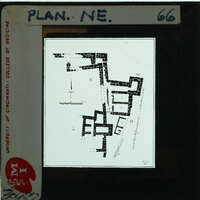 Inked drawing showing buildings in Ayia Irini.