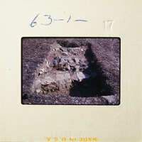 Ancient ruins with visible stone foundations and dirt.