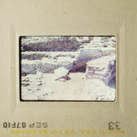 The photos show an archaeological site with stone ruins.