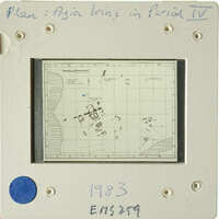 A map displayed on an electronic device with annotations and dates from 1983.