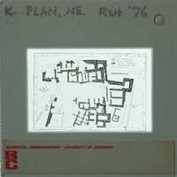 Inked drawing showing buildings in Ayia Irini.