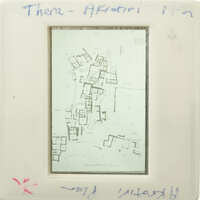 Old map displayed on a white card with black border.