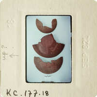 This is an image of three broken pottery shards.