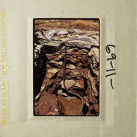 A photograph of an archaeological excavation site, featuring exposed stone walls and a trench lined with wooden planks.