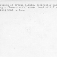 Index card with typed and handwritten information, sometimes including a sketch, of pottery from an excavation.