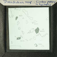 Map showing distribution of croatan pottery in cyclades.
