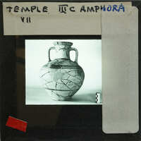 Reassembled amphora vase in profile.