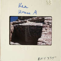 Old photograph of ancient ruins on a film strip.