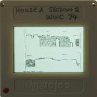 Two section plans of the walls of House A.