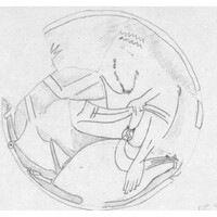 Index card with typed and handwritten information, sometimes including a sketch, of pottery from an excavation.