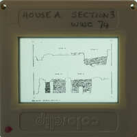 Two section plans of the walls of House A.