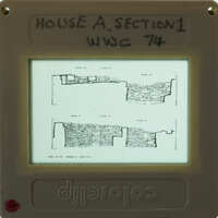 Two section plans of the walls of House A.