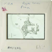 Aerial view of an ancient city displayed on a white screen.