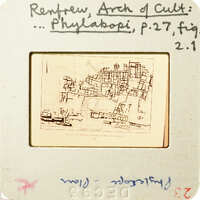 Old map with handwritten notes on an envelope.