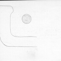 Index card with typed and handwritten information, sometimes including a sketch, of pottery from an excavation.