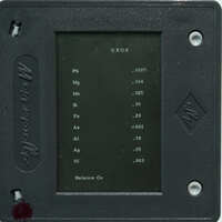 Slide of chart of metallurgy analytic results.