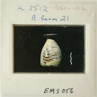 Vase with pattern on display.