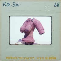 Terracotta statue torso from the 3/4 view K0.30