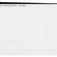 Index card with typed and handwritten information, sometimes including a sketch, of pottery from an excavation.