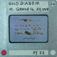 Flakes of gold leaf, some with holes, from diadem K4.224
