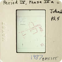 The image shows a photograph with a diagram and annotations, possibly related to space exploration or satellite technology, dated May 1987.