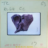 Interior of terracotta fragment showing joins.