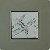 Inked drawing showing steps to spring house in Ayia Irini.