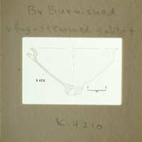 "Diagram of an object with measurements and annotations, including 'Br Burnished' and 'K-410'."
