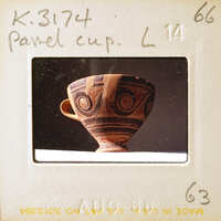 Ancient Greek vase with intricate designs on a white background.