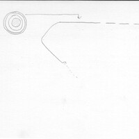 Index card with typed and handwritten information, sometimes including a sketch, of pottery from an excavation.